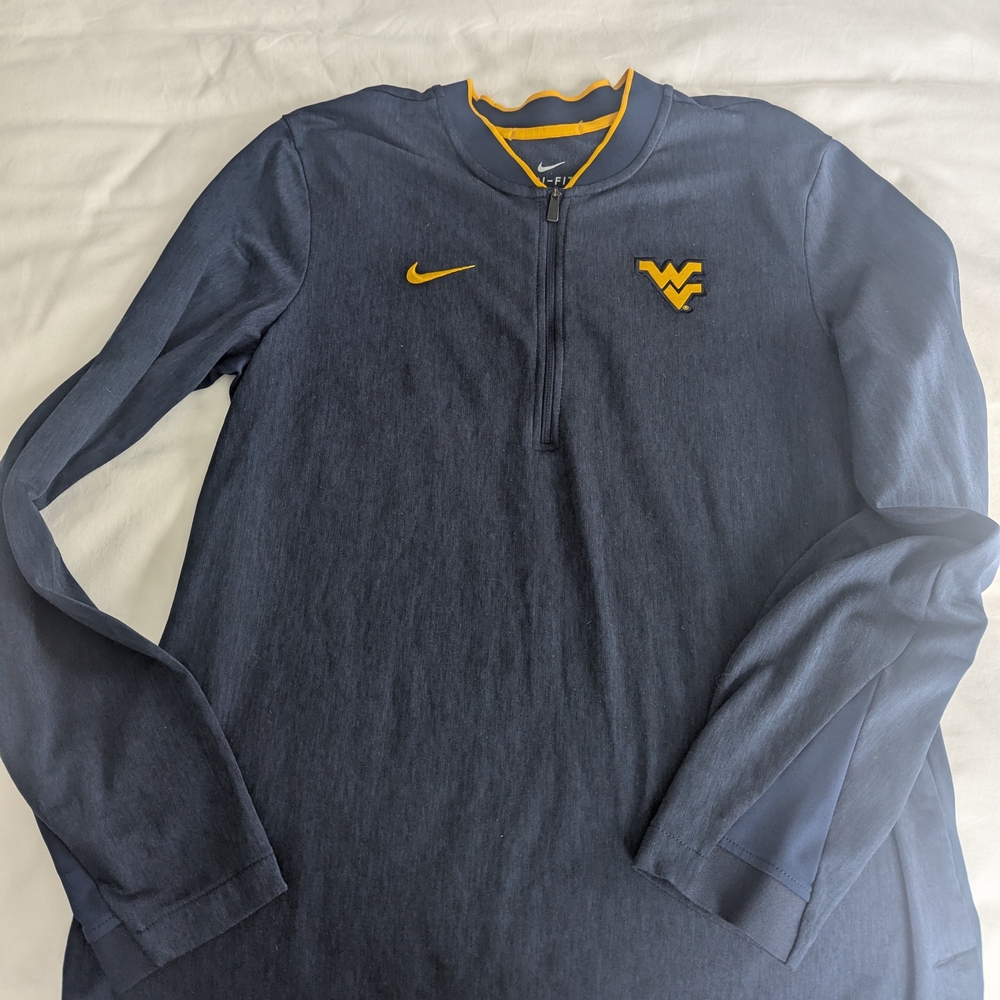 Nike Blue and Yellow Long Sleeve Shirt